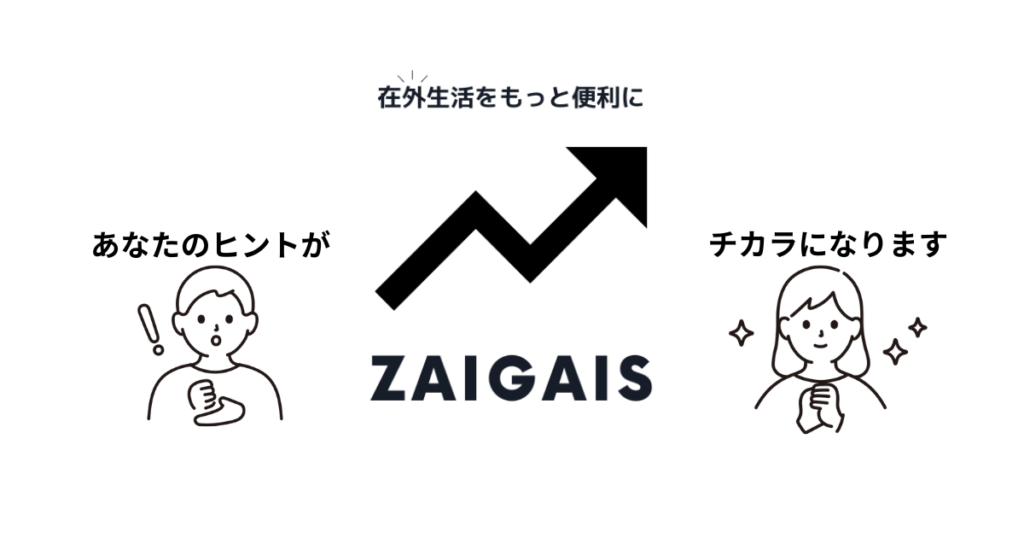 Zaigais：在外生活をもっと便利に。あなたのヒントがチカラになります。